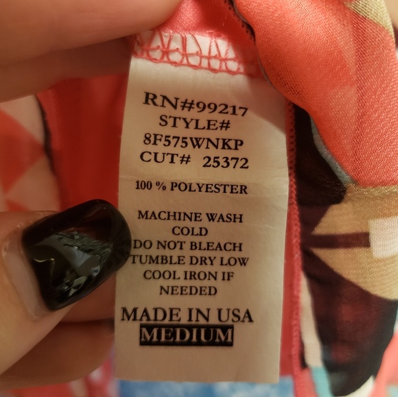 Moa Moa M coral tribal print tank - Picture 4 of 4